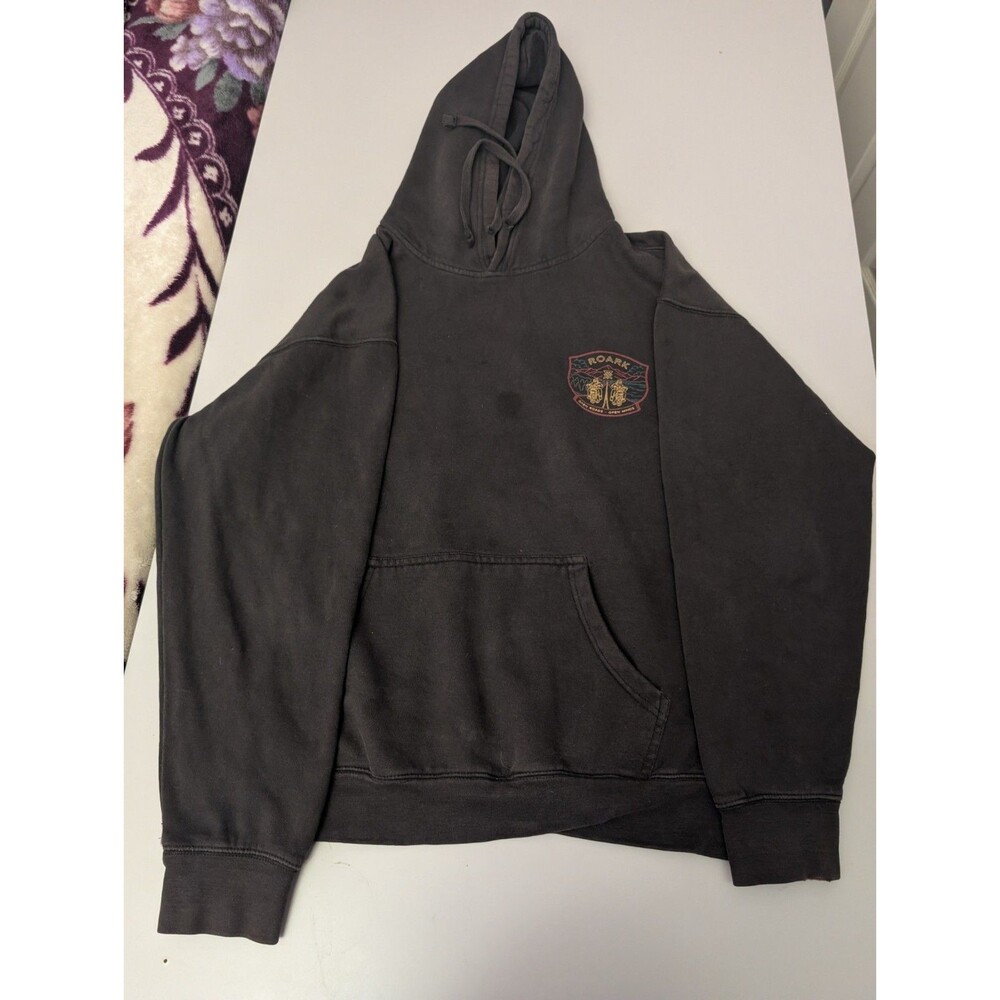 ROARK OPEN ROADS OPEN MINDS PULLOVER MOTORCYCLES  HOODIE BLACK MENS MEDIUM